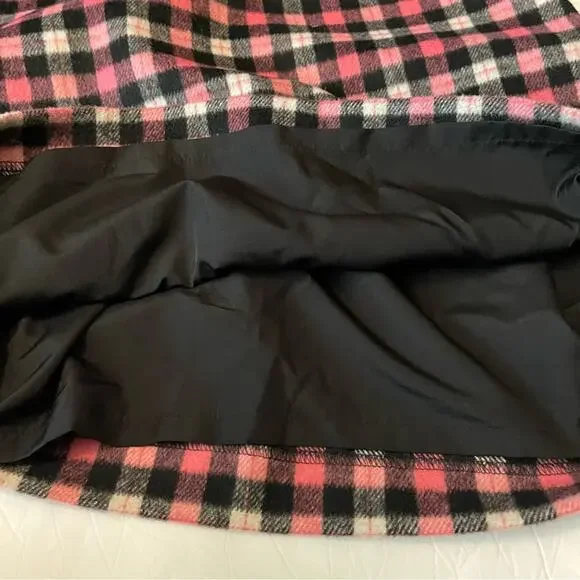 Talbots Pink Black Plaid Wool Blend Career Academia OfficeCore Skirt NWOT Size 8 - Picture 7 of 12